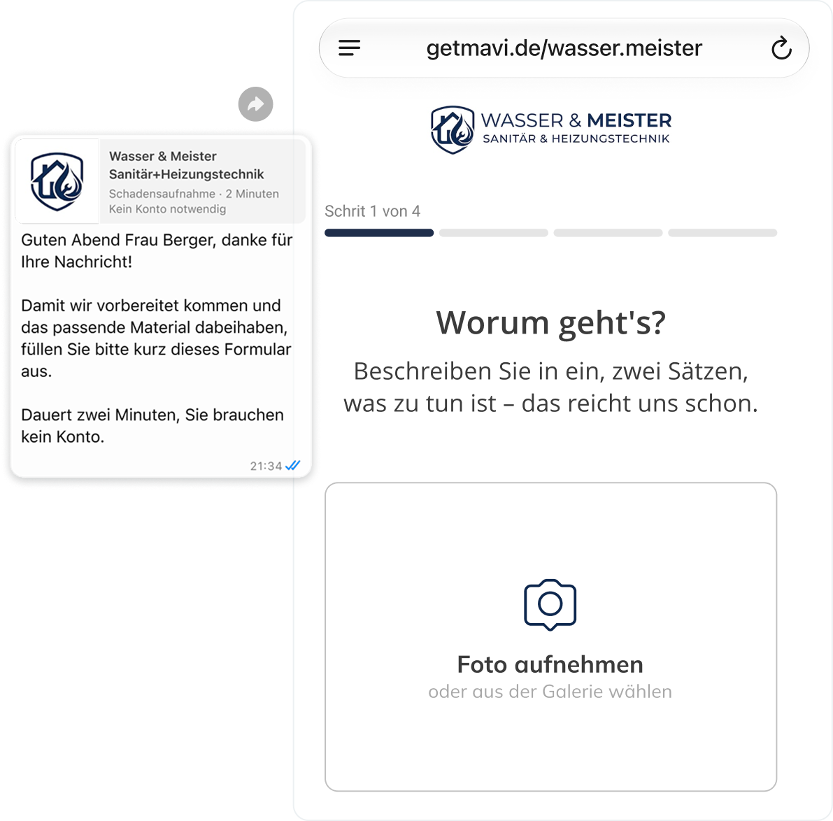 MAVI Formular mit der Frage Worum geht's auf einem Smartphone